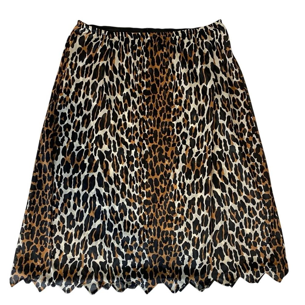 Vintage Vanity Fair Leopard Print Half Slip, Medium, 60s rockabilly punk